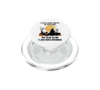 Witch Wine and Long Haired Dachshund Dog Halloween Costume PopSockets PopGrip para MagSafe
