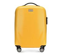 WITCHEN PC Ultra Light Equipaje de Mano Maleta pequeña Tamaño de la Cabina Maleta de Cabina de Policarbonato Cuatro Ruedas giratorias Cierre TSA Mango telescópico de Aluminio Talla S Amarillo