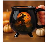 Witches Brew - Tazas de calderos de brujas, taza de caldero de bruja de Halloween 2025, tazas de té de brujas, para amigos, familia, para ti mismo, taza de caldero de bruja (B)