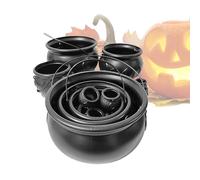 Witches Cauldron, Halloween Bowl, Candy Bucket, Treat Holder, Party Setup, Home Decoration, Desktop Display, Tabletop Prop, Cabinet Accent, Kids Gift with Spooky Storage for Boys, Girls, Holiday