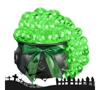 Witches Cauldron, Halloween Prop, Compact Bubbling Effect with 6.69x9.84inches, Adjustable Light Up Display for Tabletop, Porch, Fireplace, Shelf, Windowsill, Black Green