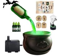 Witches Cauldron - PP 20x16cm 26x16cm, Black Halloween Candy Bucket | Spooky | Witch Cauldron Bowl, Trick Or Treat Party Decor | For Home Haunted House Tabletop And Events