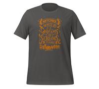Witches Monsters Goblins & Screams It's Almost Halloween - Camiseta unisex para adulto, Asfalto, XL