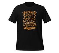 Witches Monsters Goblins & Screams It's Almost Halloween - Camiseta unisex para adulto, Negro, XS