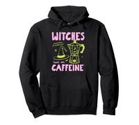 Witches Run On Caffeine Halloween Coffee Lover Fall Autumn Sudadera con Capucha