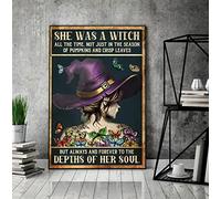 Witches Vintage She was A Witch All The Time But Always and Forever to The Depths of Her Soul Vintage Magic L Gift Tp012 Póster de decoración de pared de arte de estaño cartel de metal decoración