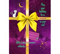 Witch's Notebook - Magical Birthday Gift for Modern Witches and Spiritual Folk: Pink & Purple Celestial Journal with bow, cat, moon | for writing, spells, witchcraft