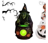 Witchs Witch Lamp | Halloween Witch Cauldron Desktop Decoration | Decorativ