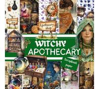 WITCHY APOTHECARY SCRAPBOOK PAPER: This is a double sided craft paper SHEETS, used in DIY junk journals, EPHEMERA, ORIGAMI, DECOUPAGE, MIXED MEDIA ART