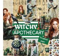 WITCHY APOTHECARY SCRAPBOOK PAPER: This is a double sided craft paper, used in DIY junk journals,EPHEMERA, ORIGAMI, DECOUPAGE, MIXED MEDIA ART, Collage