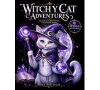 Witchy Cat Adventures Black Background Coloring Book: 50 Grayscale Witch Cat Coloring Pages for Adults with Magical Potions, Enchanted Forests, Moonlit Villages, Ghosts and Cozy Fantasy Scenes