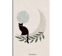 Witchy Cat Notebook - Black Cat Journal with Crescent Moon & Mystical Vibes, 6x9 Lined, 120 Pages - Aesthetic Gift for Girls & Women