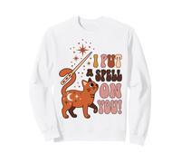 Witchy Cat Saying I Put A Spell On You Celestial Humor Sudadera
