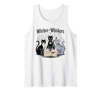 Witchy Cat Spellbook Magic Feline Humor para mamá y papá Camiseta sin Mangas