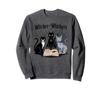 Witchy Cat Spellbook Magic Feline Humor para mamá y papá Sudadera