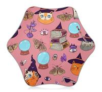 Witchy Cats - Paraguas plegable para niños de Halloween, color rosa, se abre a presión, ligero, protección UV, tira reflectante, protección contra la lluvia