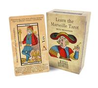 Witchy Cauldron Baraja de tarot de Marsella para principiantes con significados en ellos, 78 cartas de tarot de Marsella, cartas ilustradas con interpretaciones fáciles de leer, no necesita guía