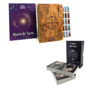 Witchy Cauldron Diario de Tarot + Baraja Tarot Español para Principiantes | 78 Cartas con Significados, Palabras Clave y Afirmaciones