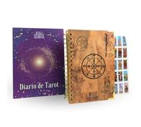 Witchy Cauldron Diario de Tarot: Cuaderno de espiral, incluye 3 juegos de pegatinas de Tarot. La manera fácil de aprender la práctica del Tarot