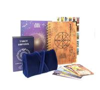 Witchy Cauldron Español Juego de Aprendizaje de Tarot para Principiantes: Cartas de Tarot para Principiantes, Soporte de Tarot Satinado y Diario de Tarot Español (Azul)