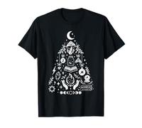 Witchy Christmas Tree Witchcraft Wicca Gothic Christmas Camiseta