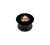 Witchy Cottagecore Skull Flowers Frog Goblincore Estética PopSockets PopGrip Adhesivo
