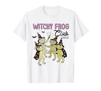Witchy Frog Club Halloween Lindo Divertido Rana Espeluznante Bruja diversión Camiseta