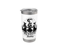 Witchy Girls Dancing Moonlight Gothic es mi pasatiempo favorito Vaso térmico de acero inoxidable de doble pared