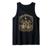 Witchy Girls, Vintage Victoriano, aquelarre, Luna, Magia Bruja Camiseta sin Mangas
