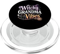 Witchy Grandma Vibes - Escoba con diseño de luna creciente PopSockets PopGrip para MagSafe