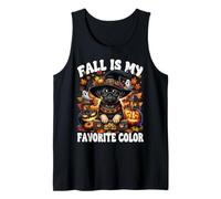 Witchy Halloween Fall Is My Favorite Color Pug Halloween Camiseta sin Mangas