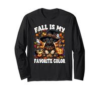 Witchy Halloween Fall Is My Favorite Color Pug Halloween Manga Larga