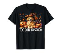 Witchy Halloween Golden Retriever Is Too Cute To Spook Camiseta