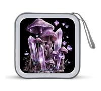 Witchy Magical Crystals Boho - Funda protectora de plástico duro con cordón, organizador portátil para almacenamiento de CD y DVD, 40 CD, Estilo:, Talla única