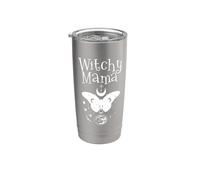 Witchy Mama Brujita Bruja Oculto Gótico Luna Witchcraft Vaso térmico de acero inoxidable de doble pared