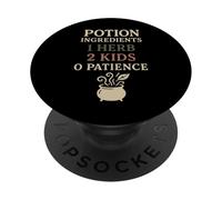 Witchy Mom Plant Magic Botanical Humor Herbal Regalo PopSockets PopGrip Adhesivo