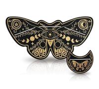 Witchy Room Decor, Butterfly Moon Phase Cradle for Daily Reading with Natural Timber, Mystic Oracle Slot featuring Lightweight Design, Zen Altar Accessory Tabletop Ornament Spiritual Gift Bohemian