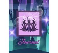 Witchy Sisters Notebook | Mystical Witches Writing Book | Spooky Moon & Stars Witch Journal, purple: 8.5 x 11, 140 - pages