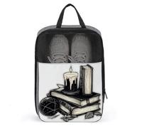 Witchy Spell Books and Candle Gothic Shoe Bag para viajes, uso diario, bolsa de almacenamiento antipolvo para zapatos de golf