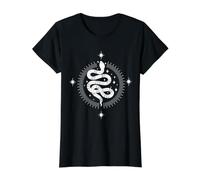 Witchy Tarot Snake Dark Academia Estética Celestial Boho Camiseta gráfica económica, Mujer, Negro, S