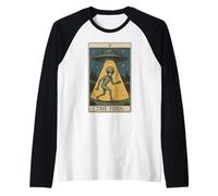 Witchy The Fool Funny Tarot Alien Paganismo místico Camiseta Manga Raglan