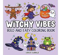 Witchy Vibes: 40 Bold and Easy Halloween Scenes for Adults, Teens, and Seniors | Cute Witches, Spooky Fun, and Relaxing Stress Relief Designs