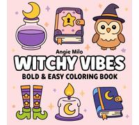 Witchy Vibes - Bold & Easy Coloring Book: 50 Witchy Coloring Pages for Stress Relief, Relaxation, and Mindfulness for Adults, Teens, Kids, and Seniors