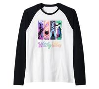 Witchy Vibes Encantamiento místico Camiseta Manga Raglan