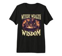 Witchy Wealth Wisdom Halloween Finance Accountant Camiseta Premium