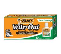 Wite-Out Extra Coverage Correction Fluid, 20 ml Bottle, White, 1/Dozen