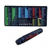 Witeygai Excel - Alfombrilla de mouse con atajos de teclado, alfombrilla de escritorio grande con atajos de teclado, antideslizante, alfombrilla de escritorio de oficina, resistente al agua, bordes