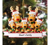 witfox Colgantes de Navidad Personalizadas con 2-8 Nombres -Decoración Navidad de Resina 2024, Adornos Navidad Personalizados, Familiares, Pareja y amigos5