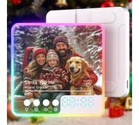 witfox Imanes Personalizados Nevera con Música - Iman Personalizado con Foto y Canción de Spotify, con Tira de Luces y Reloj, Regalo de Targa Spotify Personalizada para Familiares