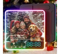 witfox Imanes Personalizados Nevera con Música - Iman Personalizado con Foto y Canción de Spotify, con Tira de Luces y Reloj, Regalo de Targa Spotify Personalizada para Amigos, Familiares y Parejas